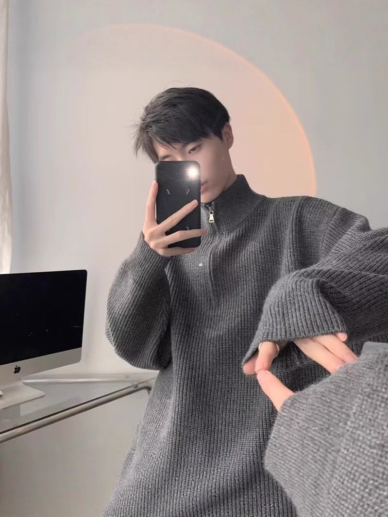 Men's Solid Color Fashion Knitwear Sweater