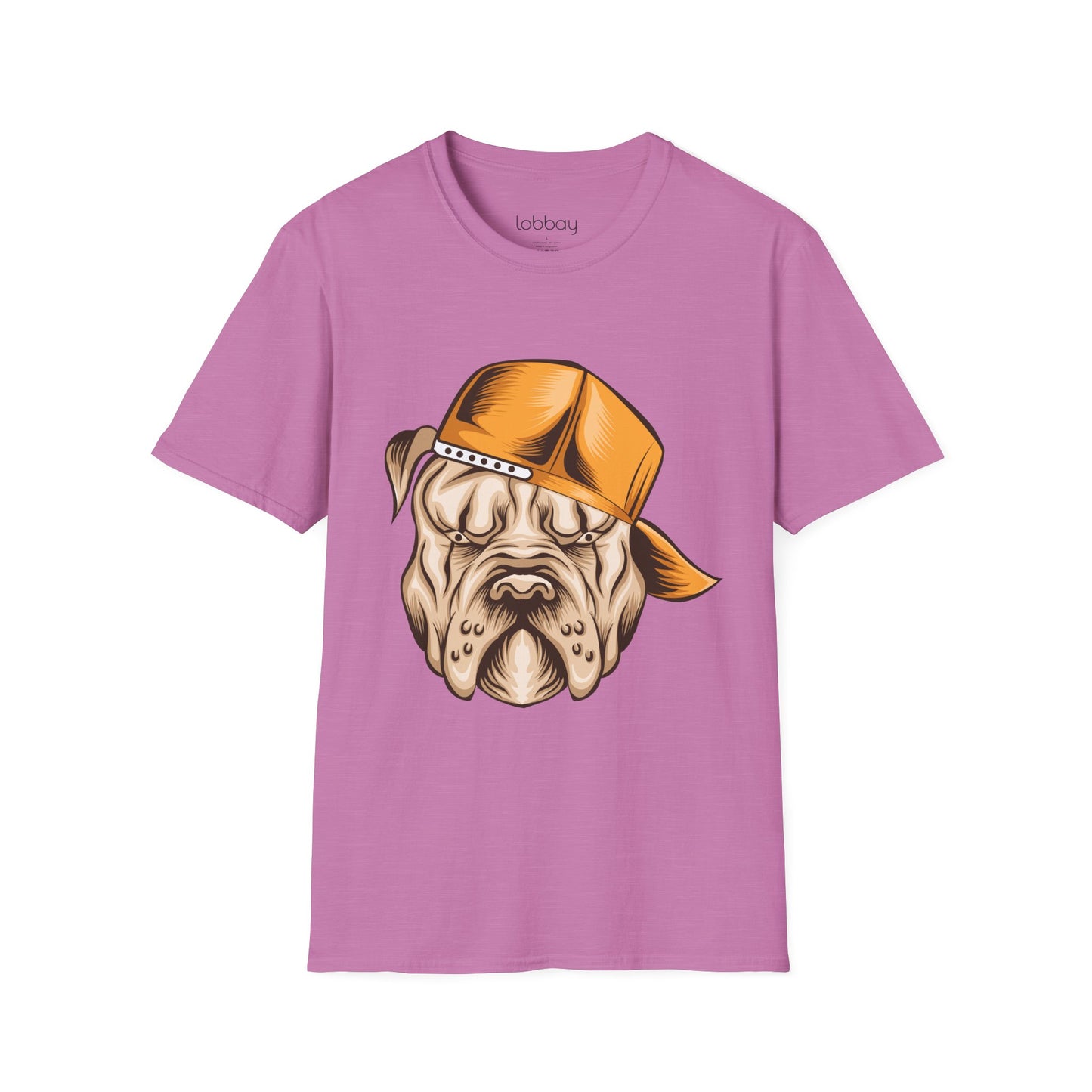 Cool Bulldog Graphic T-Shirt – Street Style Dog Wearing Cap | Olive Green Tee for Men & Women
