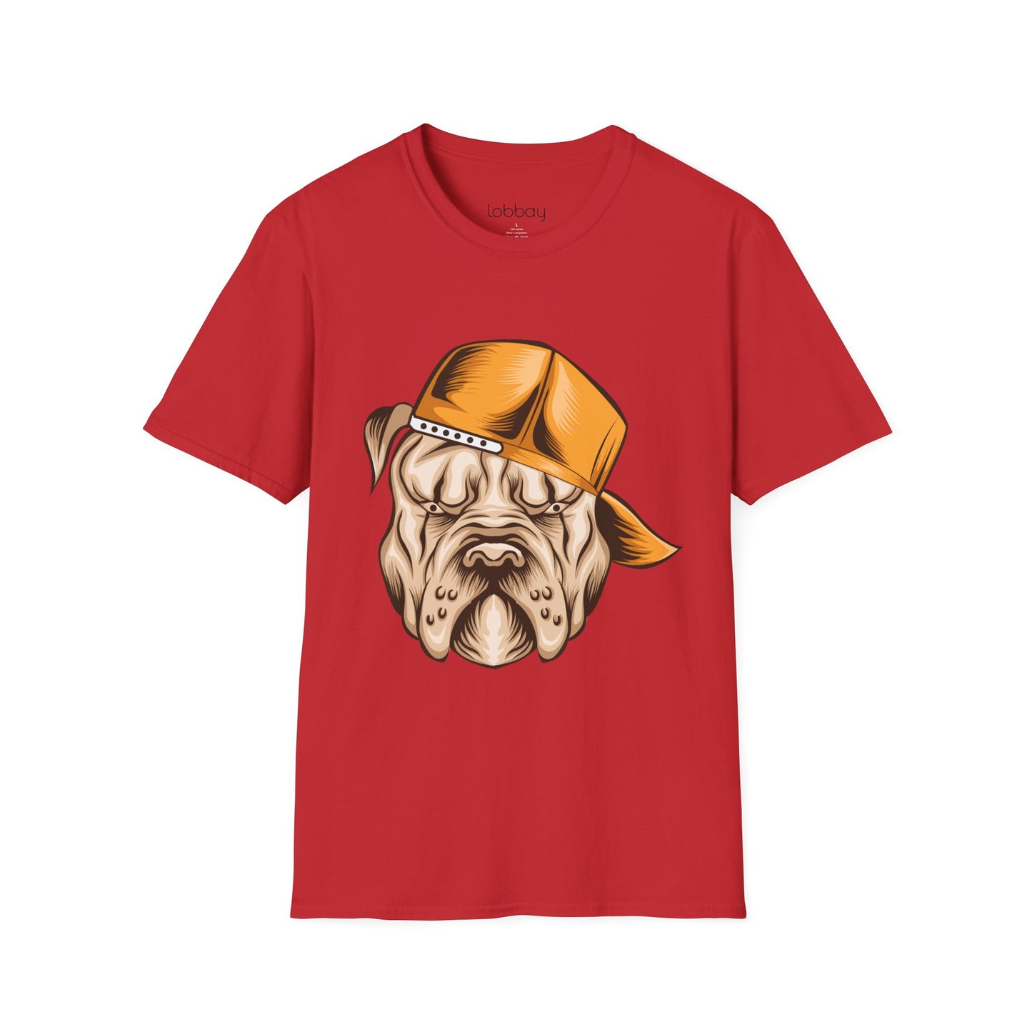 Cool Bulldog Graphic T-Shirt – Street Style Dog Wearing Cap | Olive Green Tee for Men & Women