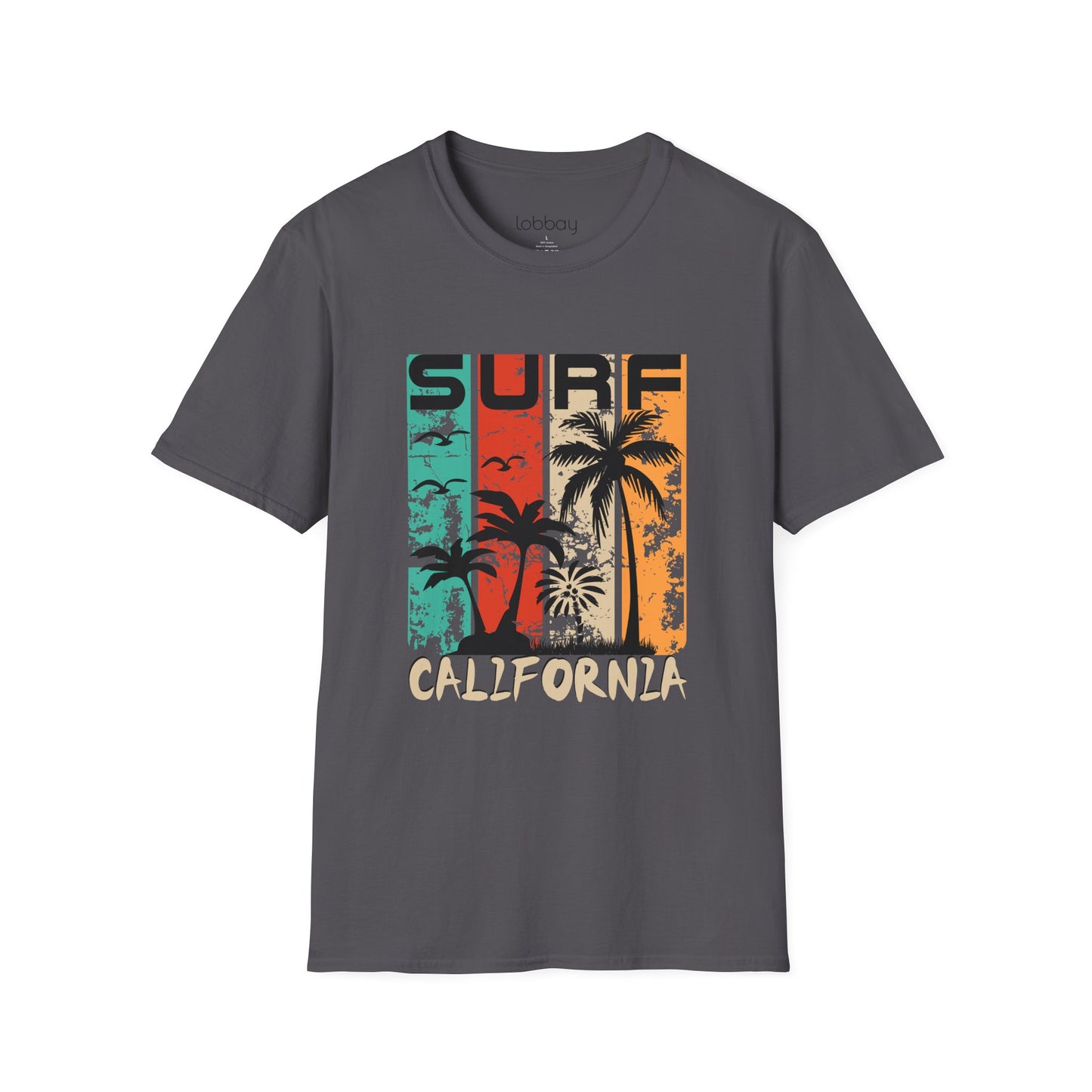 California Surf T-Shirt, Unisex Summer Shirt, Beachwear, Casual Outfits, Vacation Apparel, Gift for Surf Lovers