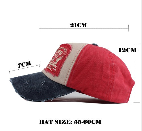 Cotton Caps Baseball Hip Hop Cap For Men & Women Grinding Multicolor