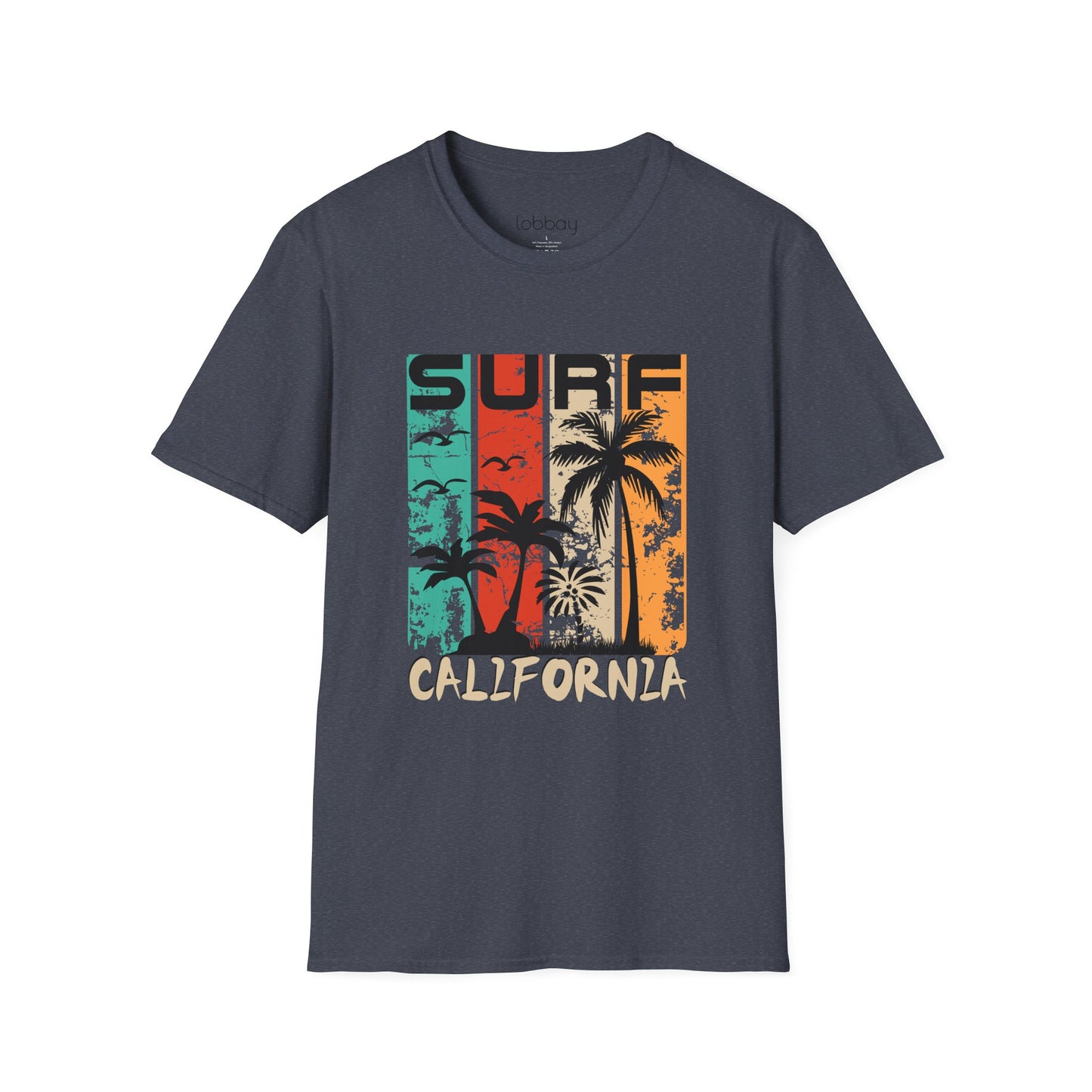 California Surf T-Shirt, Unisex Summer Shirt, Beachwear, Casual Outfits, Vacation Apparel, Gift for Surf Lovers
