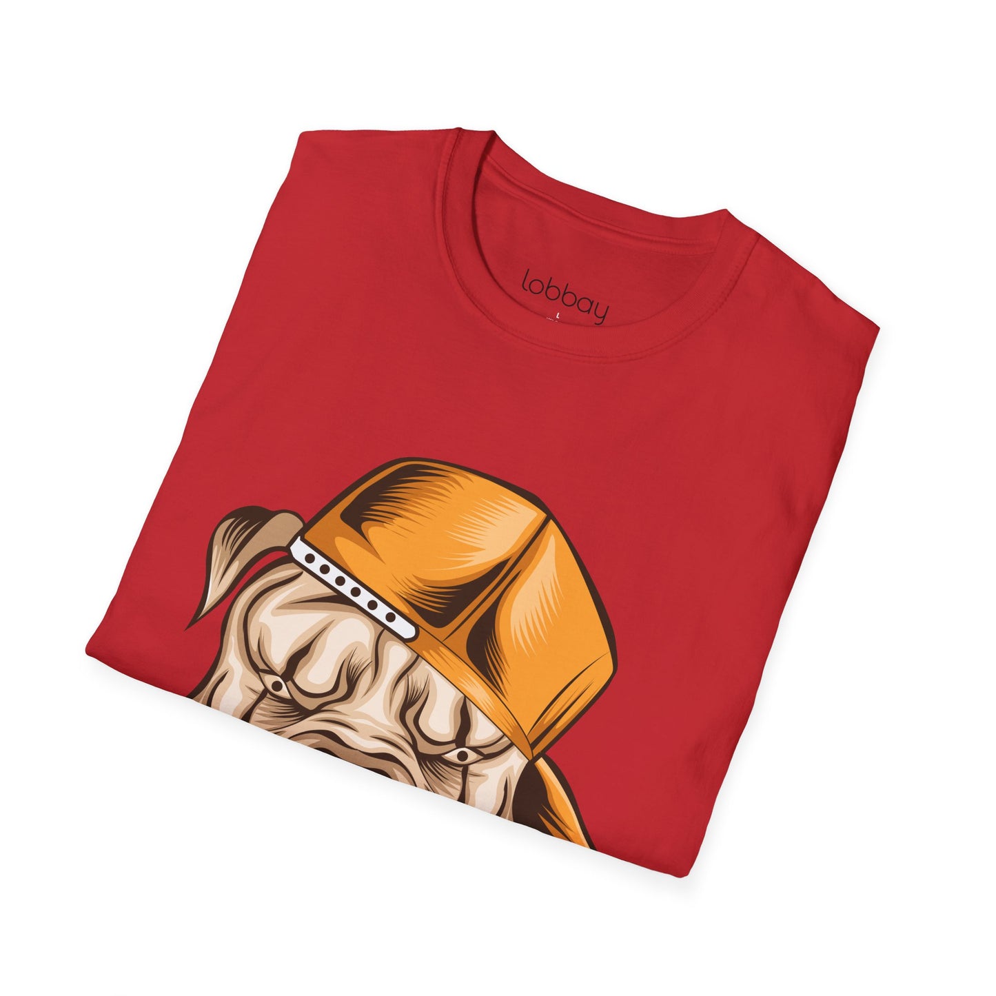 Cool Bulldog Graphic T-Shirt – Street Style Dog Wearing Cap | Olive Green Tee for Men & Women