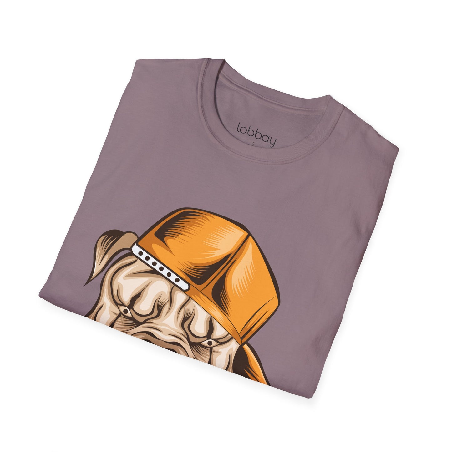 Cool Bulldog Graphic T-Shirt – Street Style Dog Wearing Cap | Olive Green Tee for Men & Women