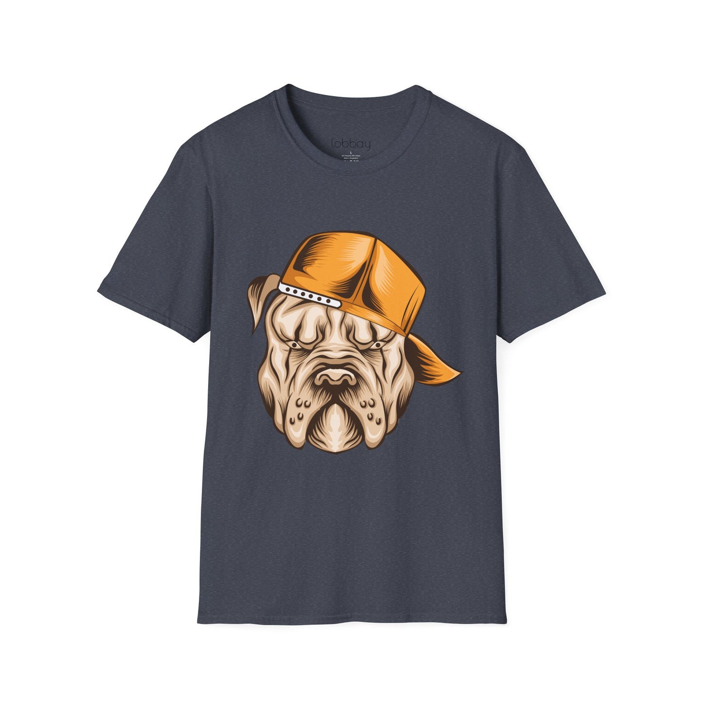 Cool Bulldog Graphic T-Shirt – Street Style Dog Wearing Cap | Olive Green Tee for Men & Women