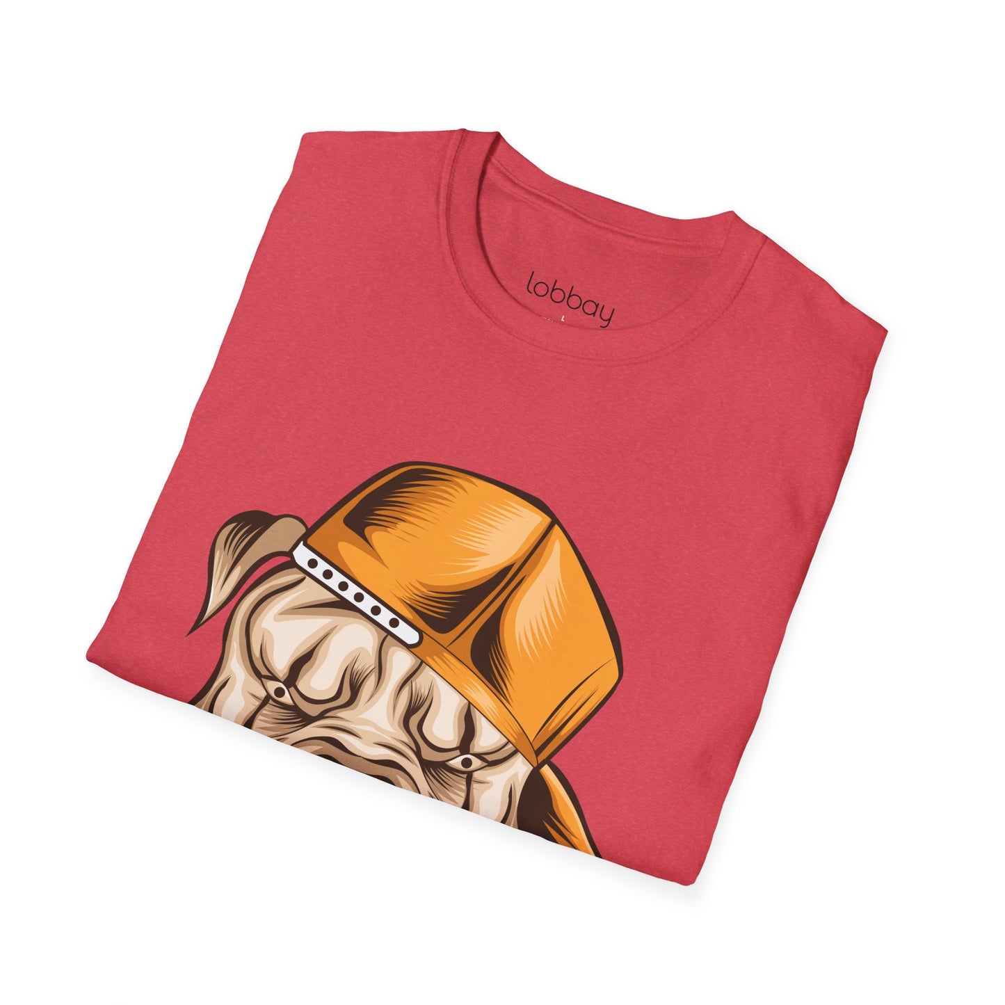 Cool Bulldog Graphic T-Shirt – Street Style Dog Wearing Cap | Olive Green Tee for Men & Women
