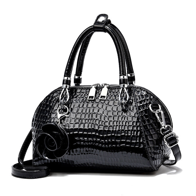 Crocodile pattern shell bag women