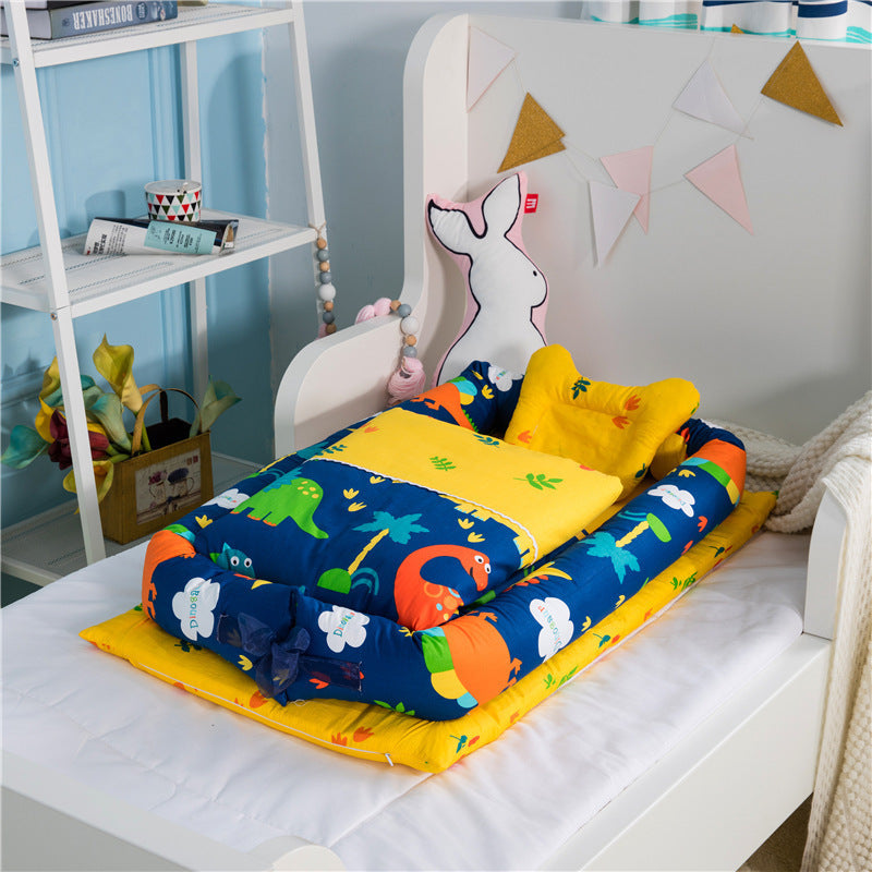 Foldable Portable Crib for Newborns | Bassinet Travel Bed with Anti-Pressure Mattress