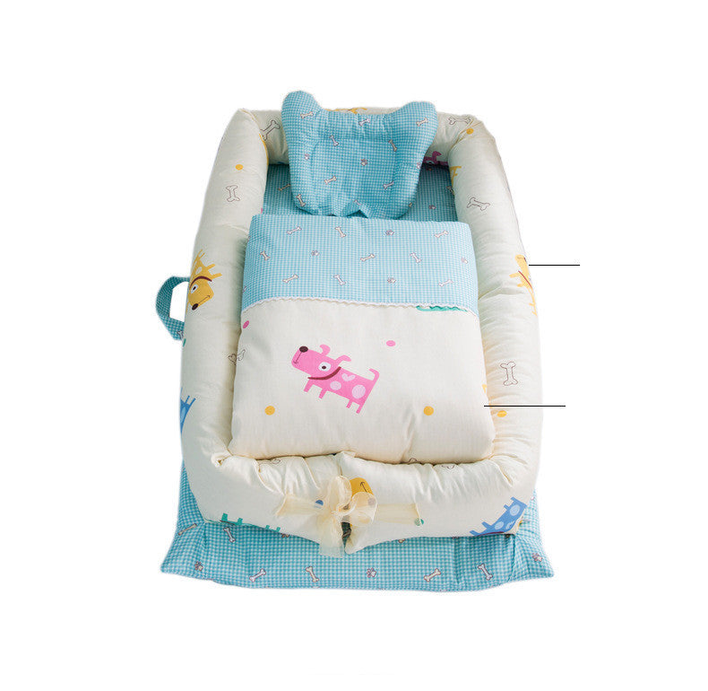 Foldable Portable Crib for Newborns | Bassinet Travel Bed with Anti-Pressure Mattress