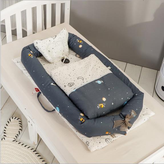 Foldable Portable Crib for Newborns | Bassinet Travel Bed with Anti-Pressure Mattress