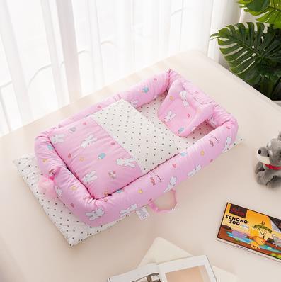 Foldable Portable Crib for Newborns | Bassinet Travel Bed with Anti-Pressure Mattress