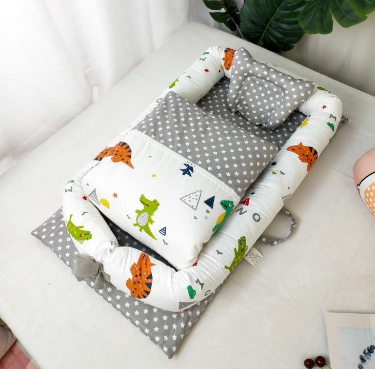 Foldable Portable Crib for Newborns | Bassinet Travel Bed with Anti-Pressure Mattress