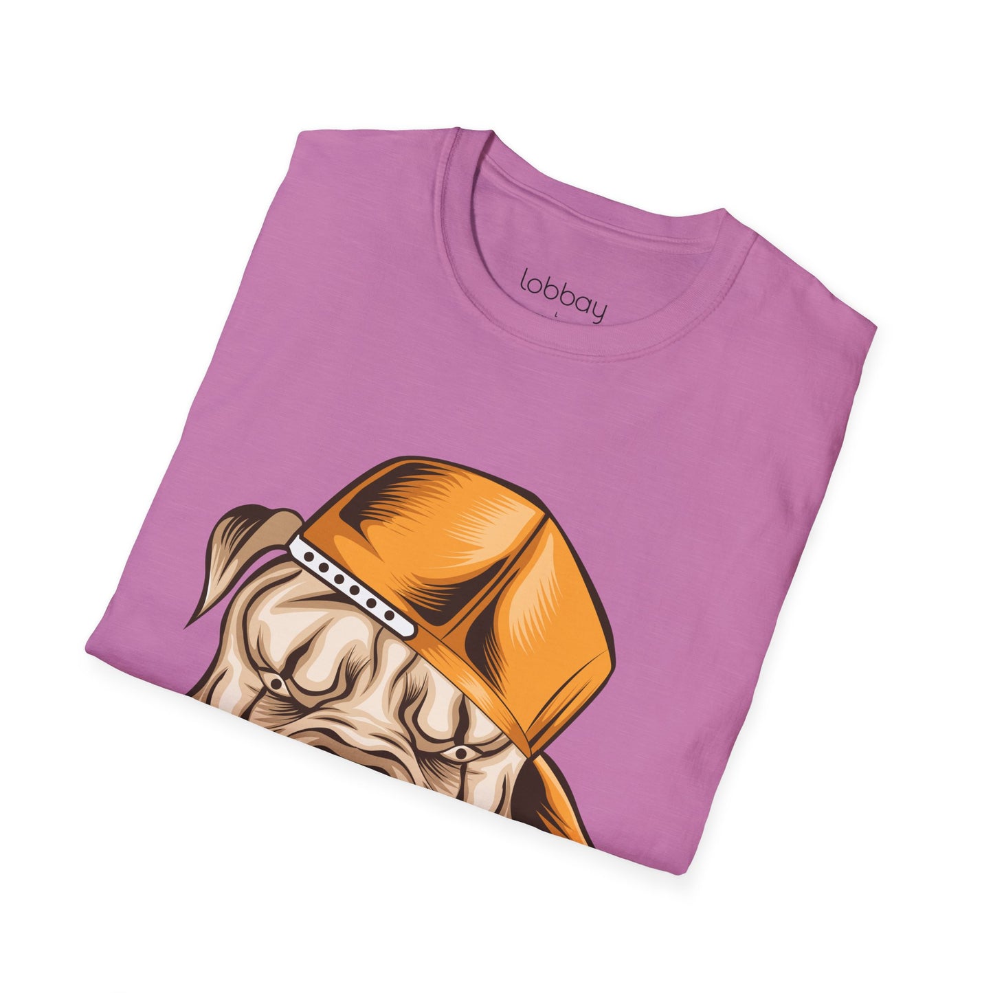 Cool Bulldog Graphic T-Shirt – Street Style Dog Wearing Cap | Olive Green Tee for Men & Women
