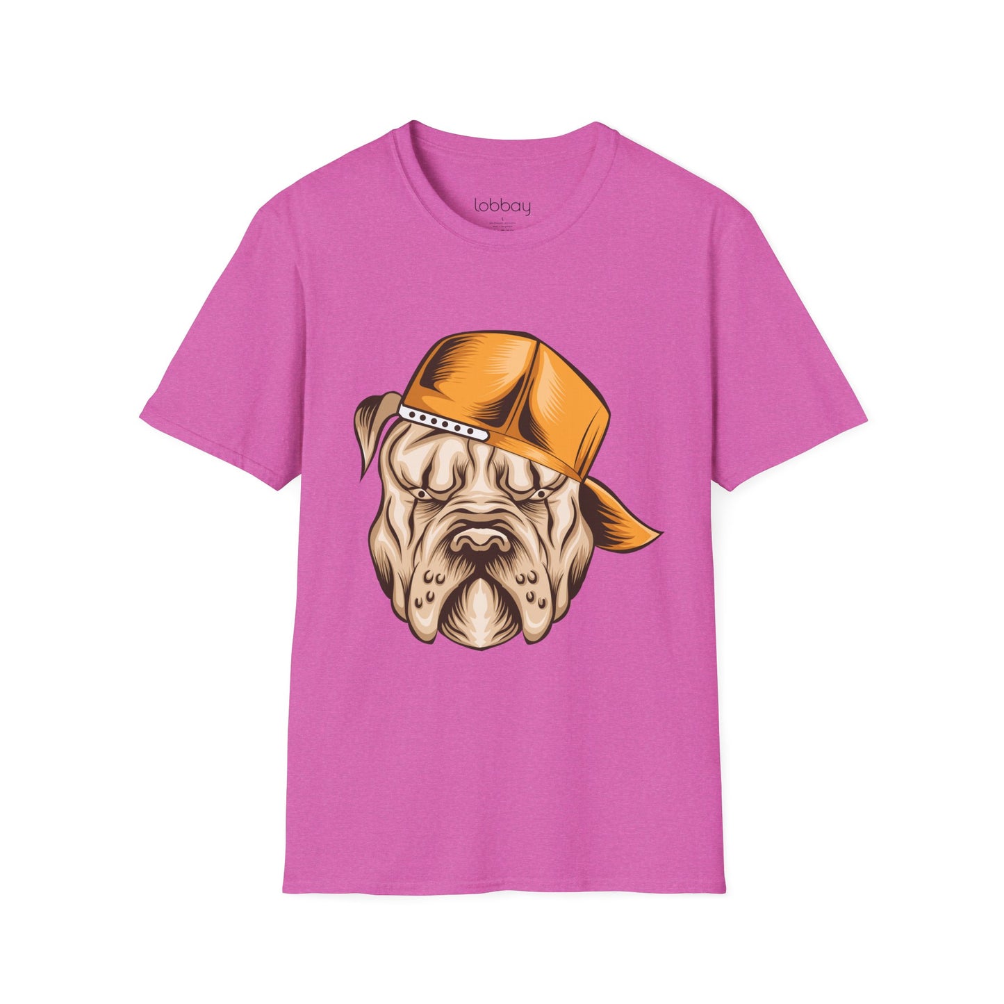 Cool Bulldog Graphic T-Shirt – Street Style Dog Wearing Cap | Olive Green Tee for Men & Women