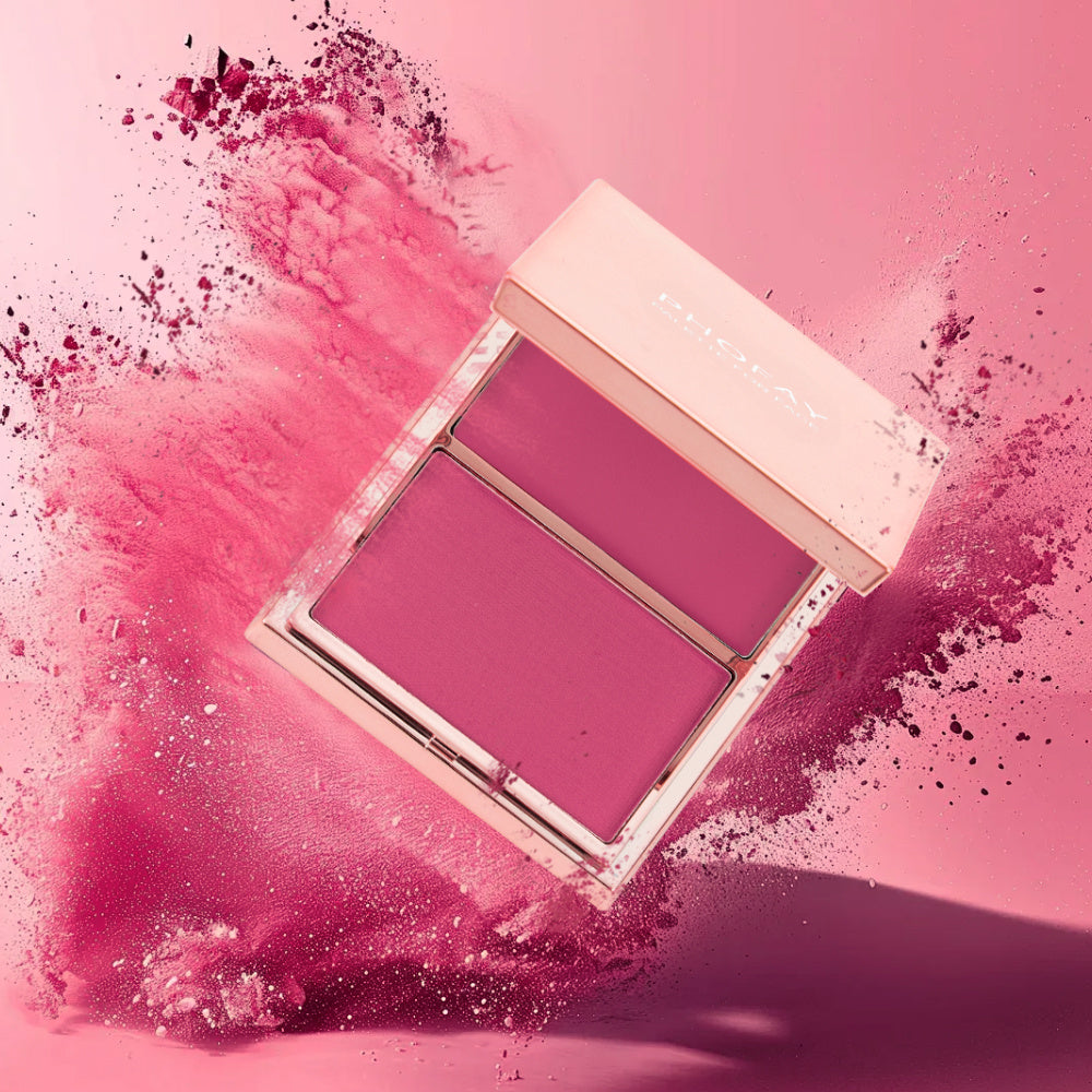 Double-Take Cream & Powder Blush Duo – Long-Lasting Natural Glow for Cheeks