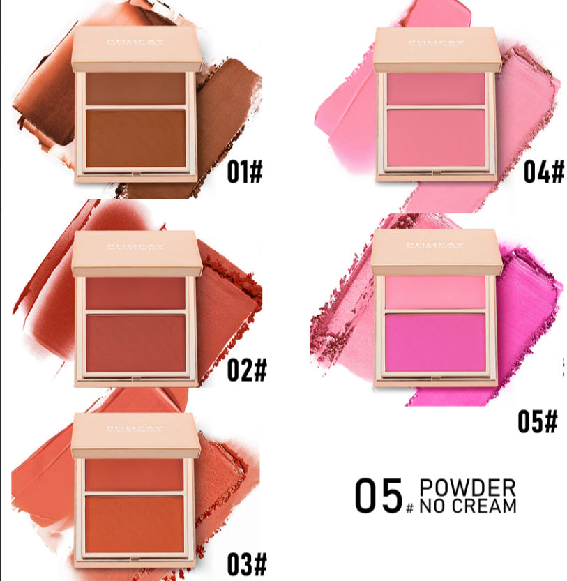 Double-Take Cream & Powder Blush Duo – Long-Lasting Natural Glow for Cheeks