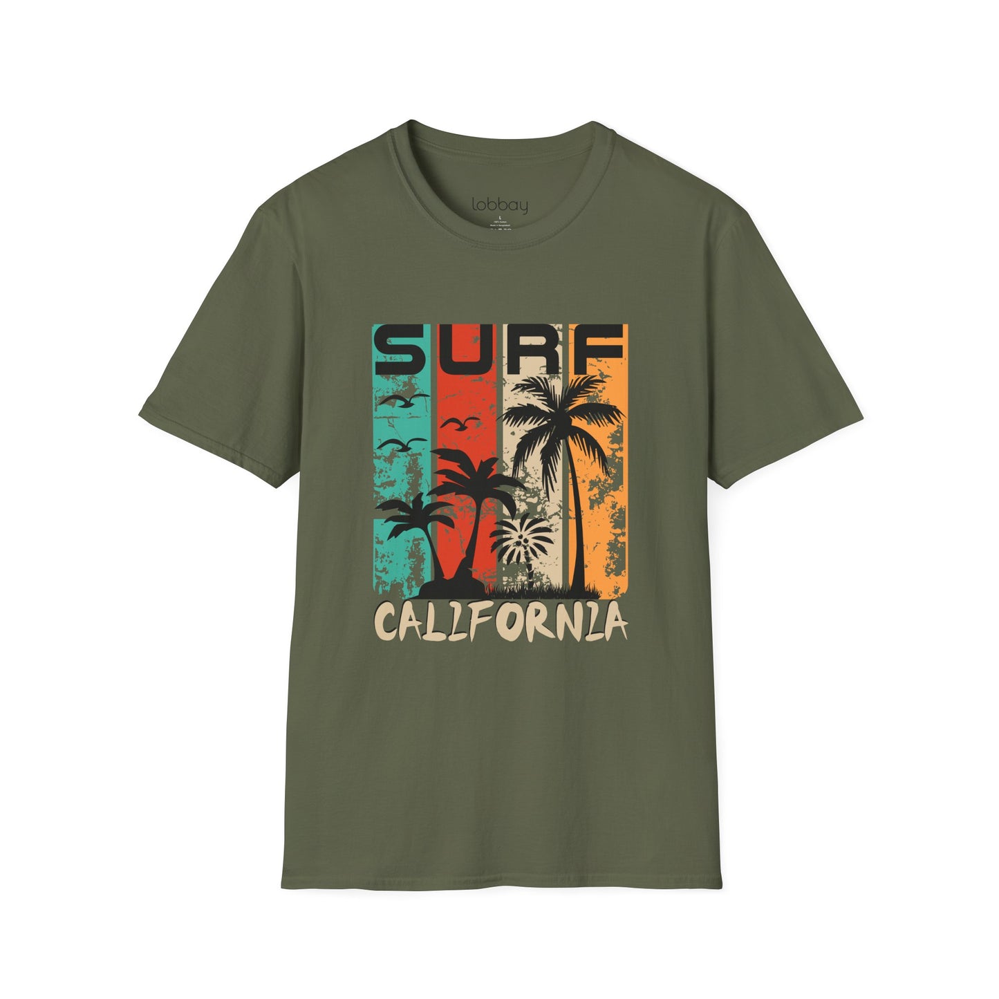 California Surf T-Shirt, Unisex Summer Shirt, Beachwear, Casual Outfits, Vacation Apparel, Gift for Surf Lovers