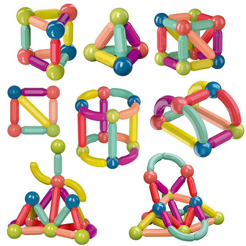 Magnetic Building Blocks for Kids | STEM Educational Toys with Sticks & Balls for Creative Play