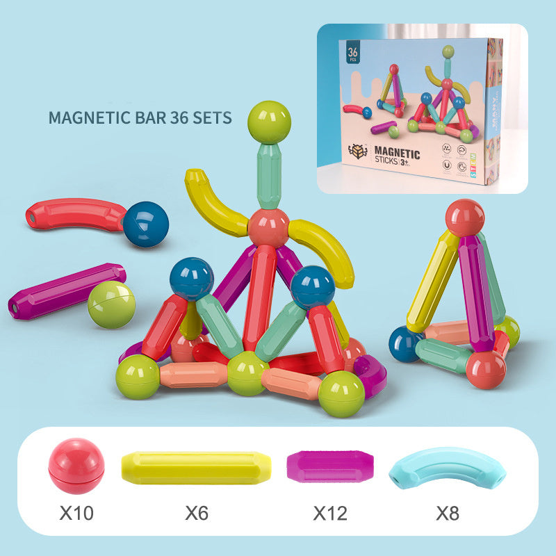Magnetic Building Blocks for Kids | STEM Educational Toys with Sticks & Balls for Creative Play