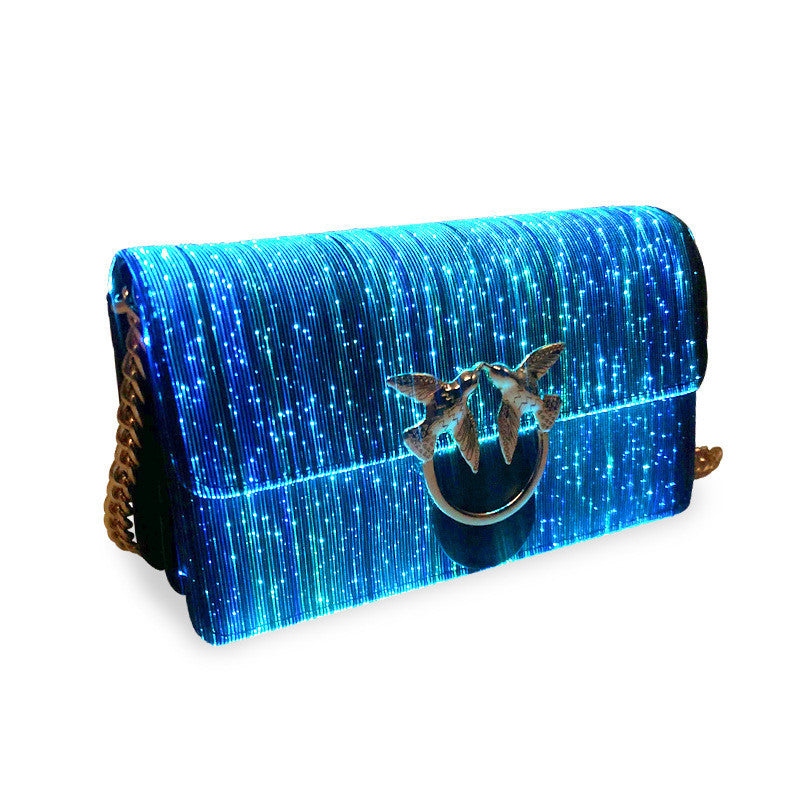 One-shoulder Portable Fiber Optic luminous Bag Women