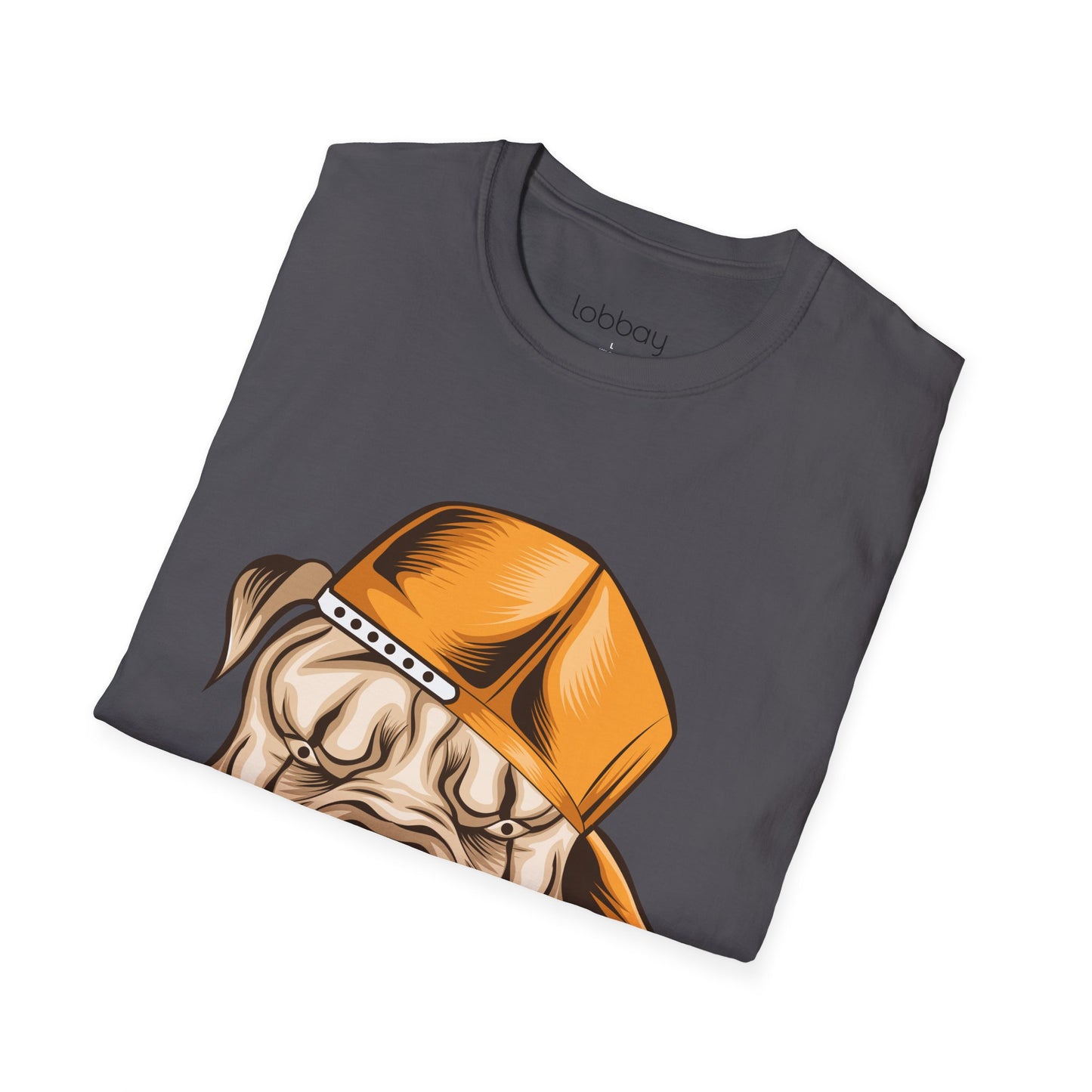 Cool Bulldog Graphic T-Shirt – Street Style Dog Wearing Cap | Olive Green Tee for Men & Women
