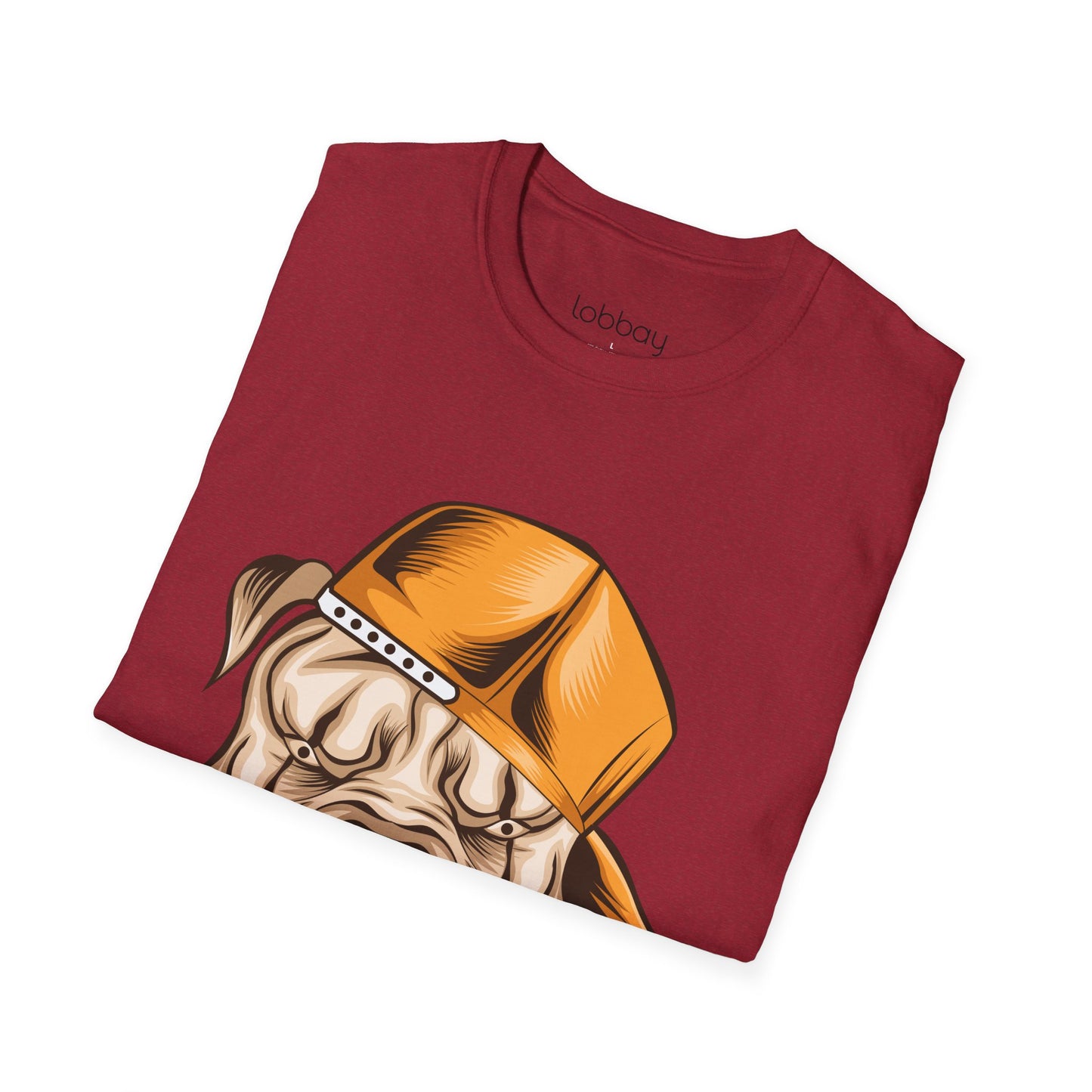Cool Bulldog Graphic T-Shirt – Street Style Dog Wearing Cap | Olive Green Tee for Men & Women
