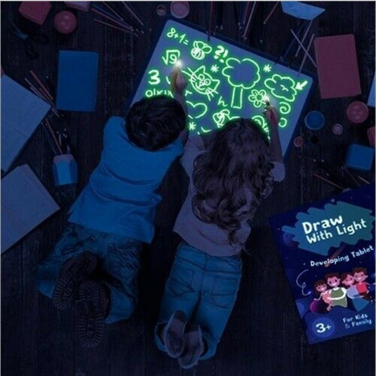 3D Magic Drawing Pad for Kids with 8 Light Effects | Reusable Educational Toy & Puzzle Board