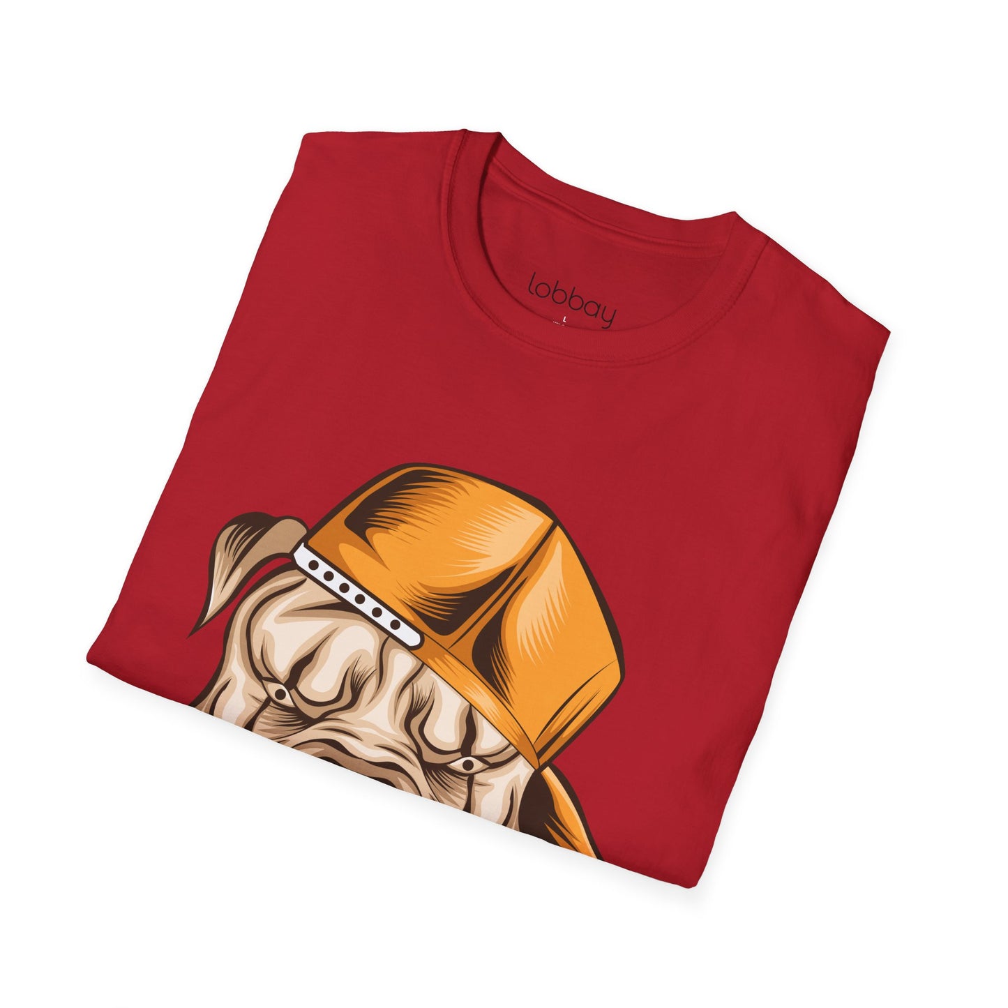 Cool Bulldog Graphic T-Shirt – Street Style Dog Wearing Cap | Olive Green Tee for Men & Women