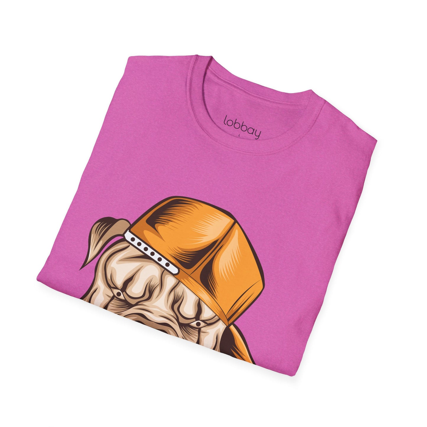 Cool Bulldog Graphic T-Shirt – Street Style Dog Wearing Cap | Olive Green Tee for Men & Women