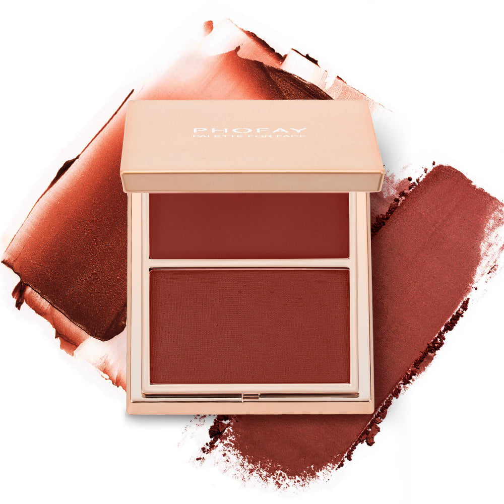 Double-Take Cream & Powder Blush Duo – Long-Lasting Natural Glow for Cheeks