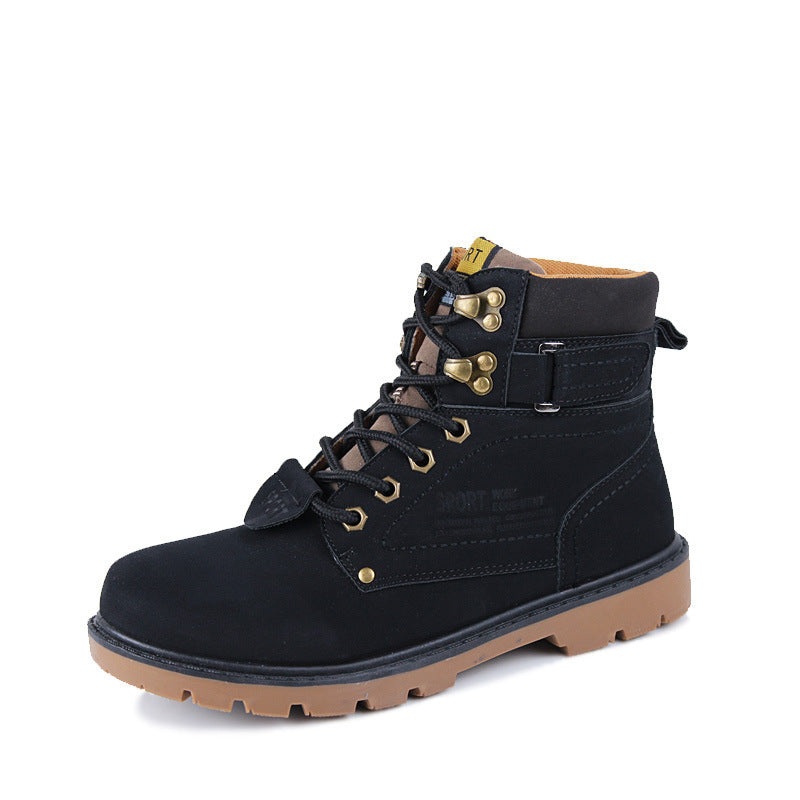 Leather High-Top Boots