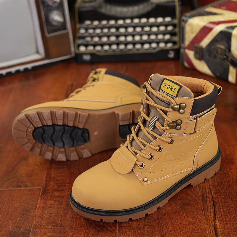 Leather High-Top Boots