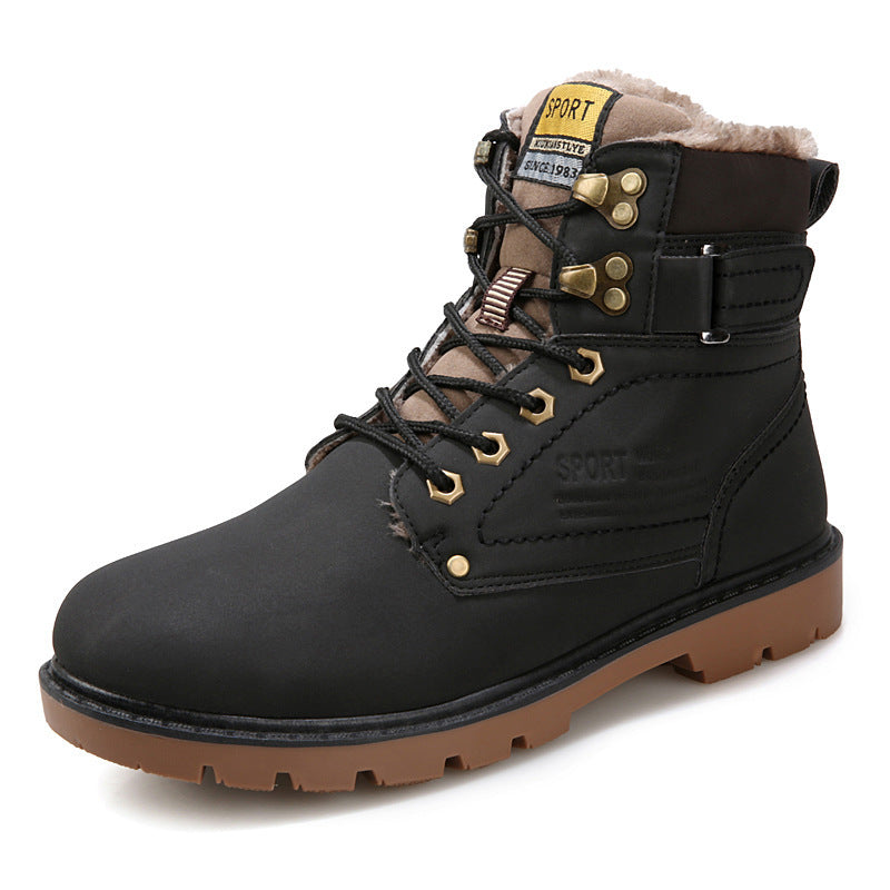 Leather High-Top Boots