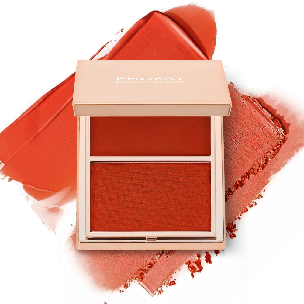 Double-Take Cream & Powder Blush Duo – Long-Lasting Natural Glow for Cheeks