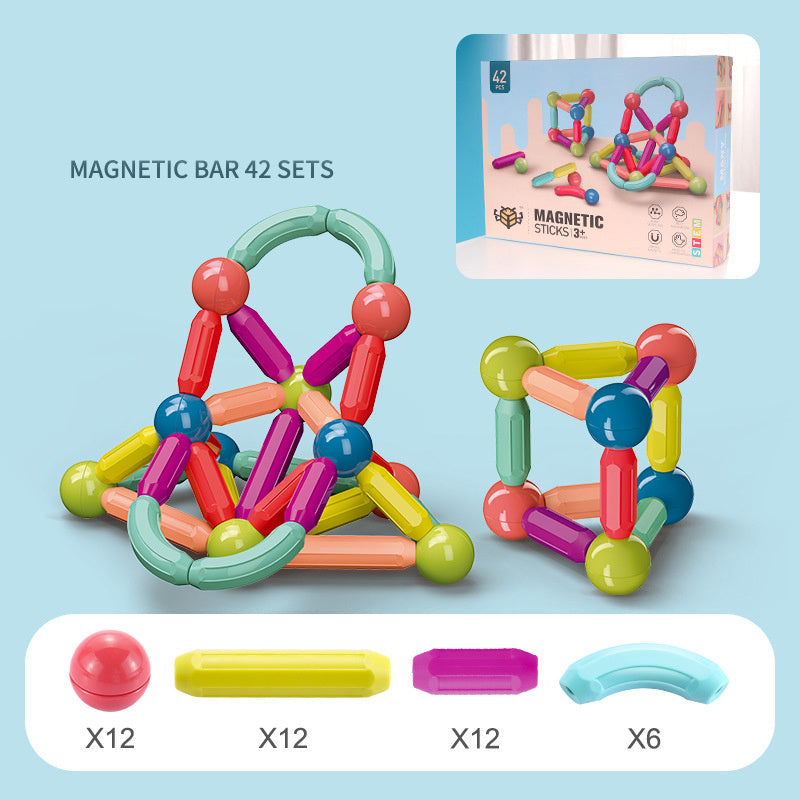 Magnetic Building Blocks for Kids | STEM Educational Toys with Sticks & Balls for Creative Play