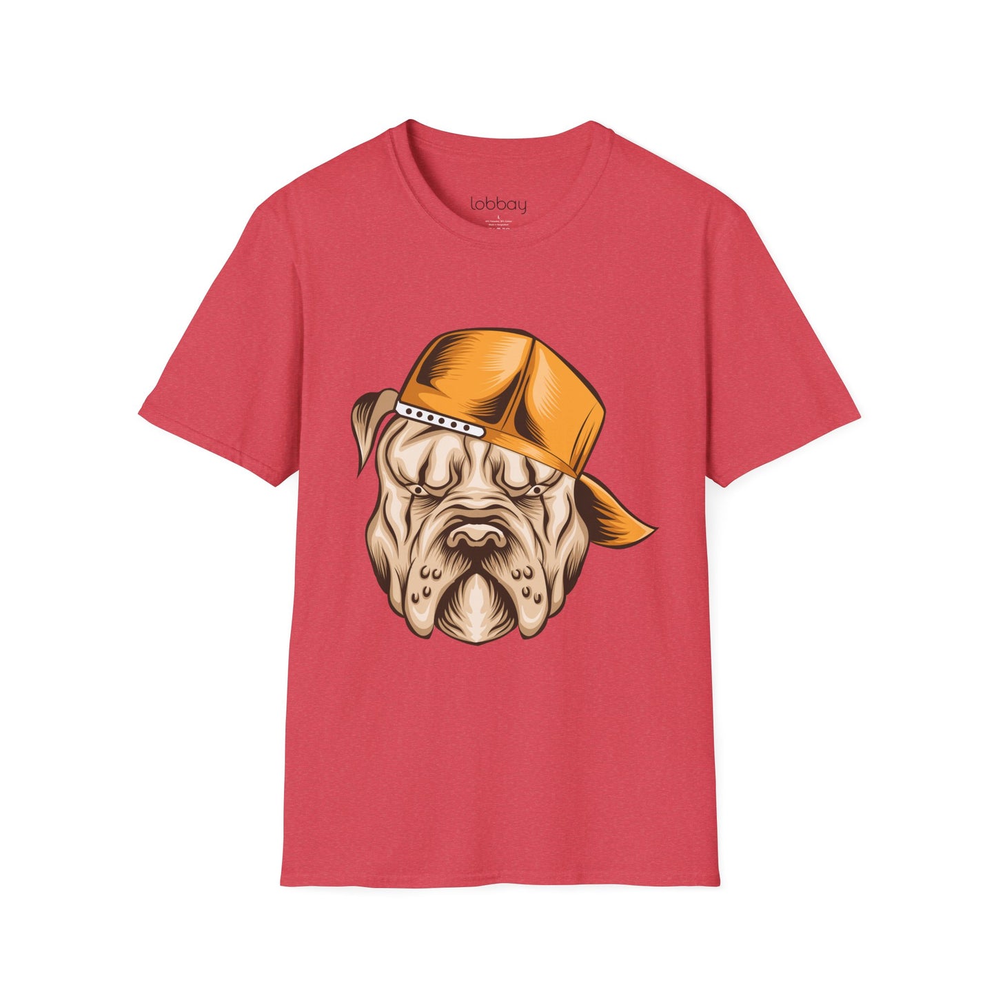Cool Bulldog Graphic T-Shirt – Street Style Dog Wearing Cap | Olive Green Tee for Men & Women