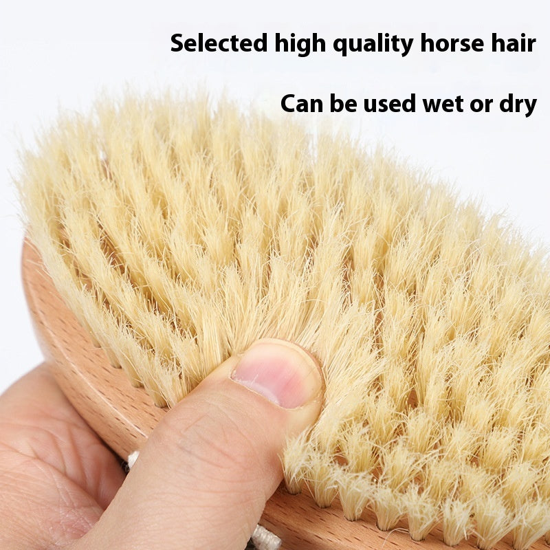 Bath Gadget Bristle Brush Solid Wood Massage Brush