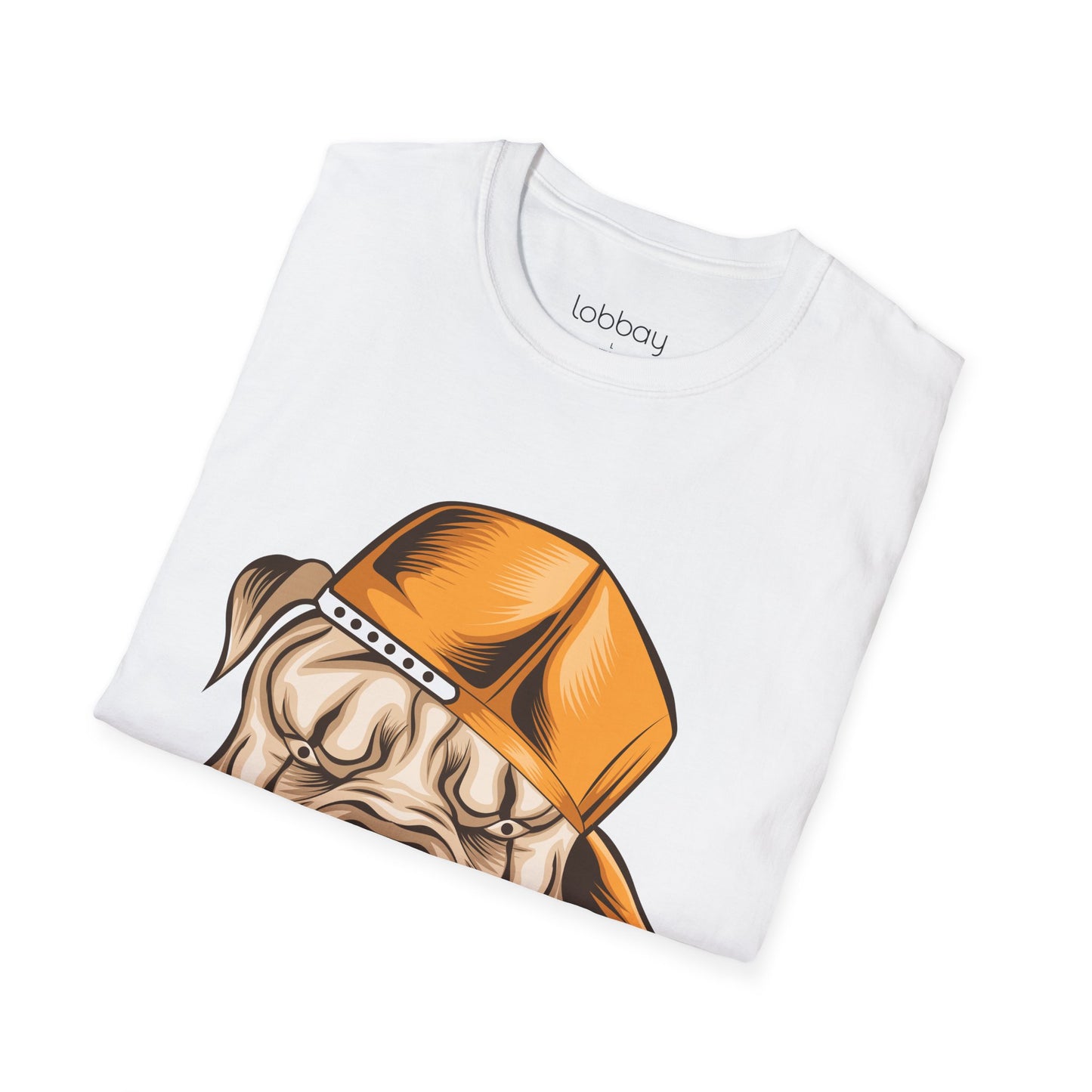 Cool Bulldog Graphic T-Shirt – Street Style Dog Wearing Cap | Olive Green Tee for Men & Women