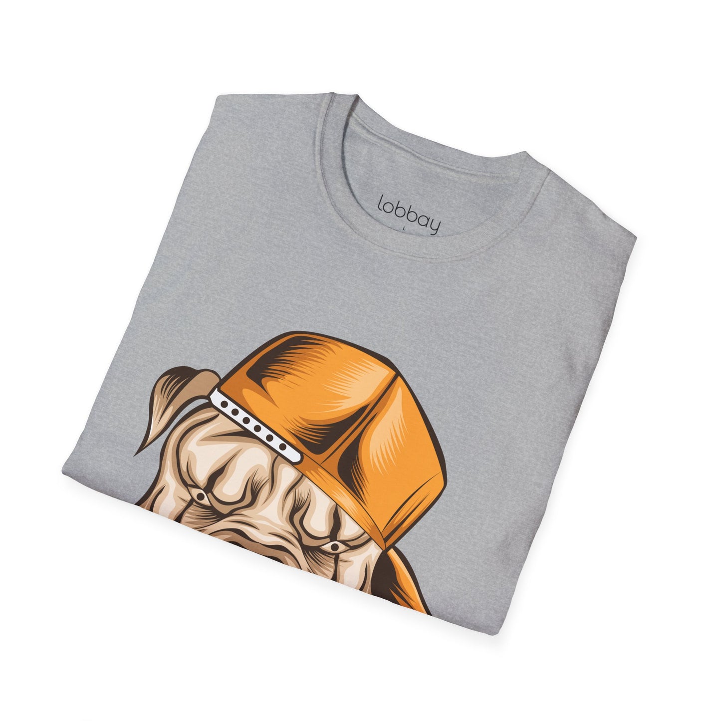 Cool Bulldog Graphic T-Shirt – Street Style Dog Wearing Cap | Olive Green Tee for Men & Women