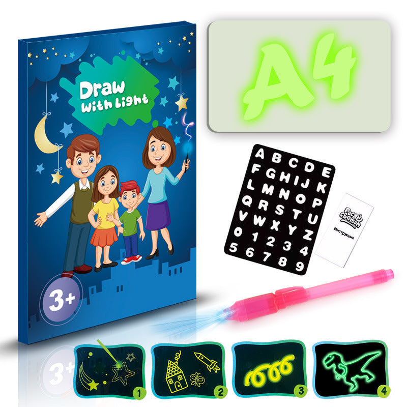 3D Magic Drawing Pad for Kids with 8 Light Effects | Reusable Educational Toy & Puzzle Board