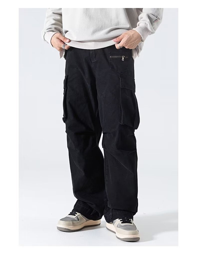 Men's Overalls Fashionable Casual Pants Straight-leg Pants