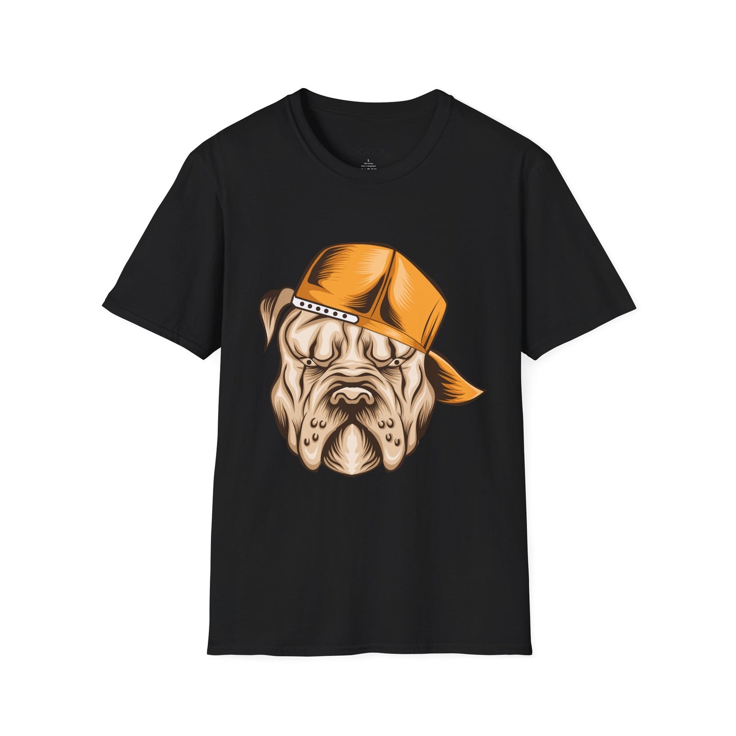 Cool Bulldog Graphic T-Shirt – Street Style Dog Wearing Cap | Olive Green Tee for Men & Women