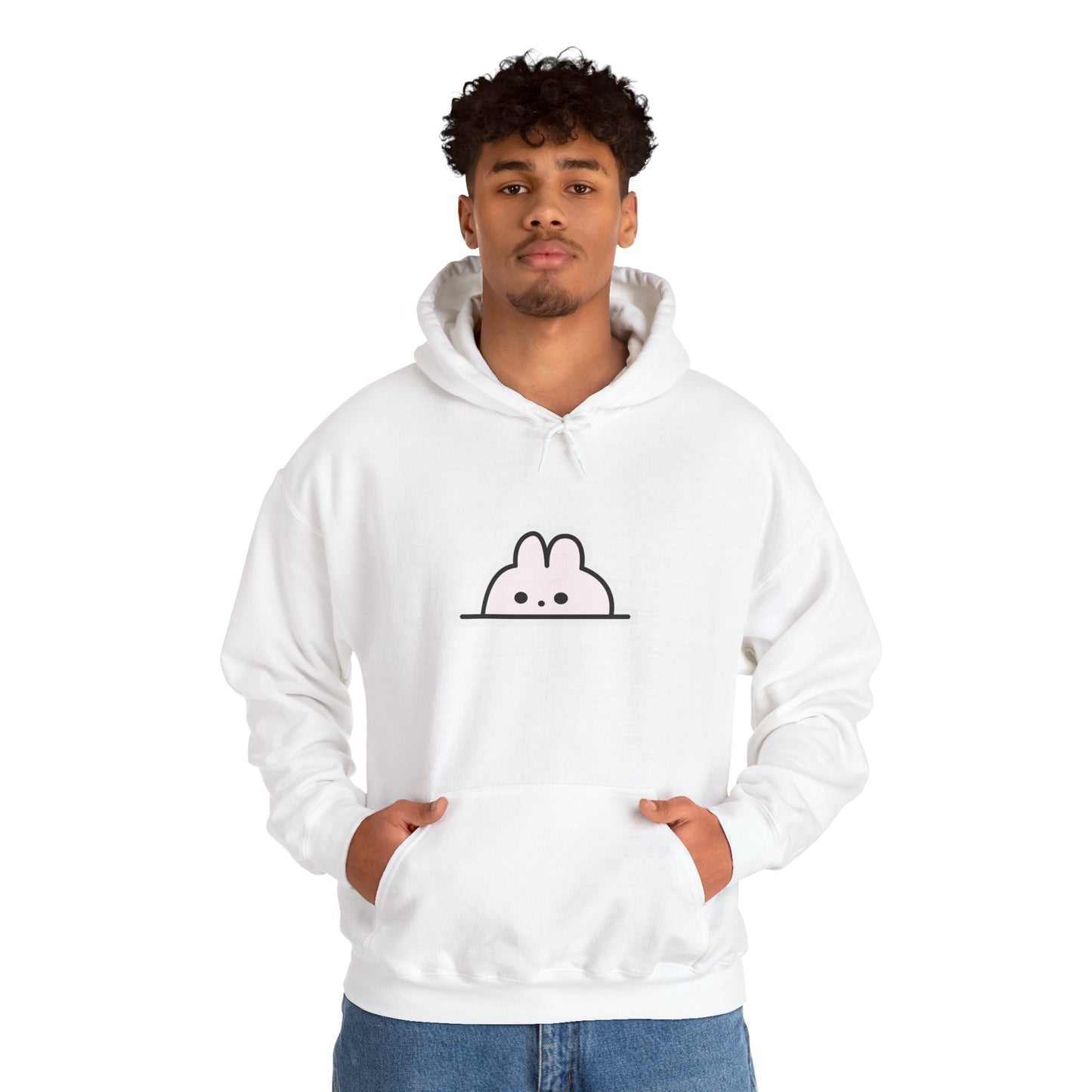 Cute Bunny Hoodie, Hooded Sweatshirt, Unisex Heavy Blend Sweatshirt, Cozy Gift for Animal Lovers