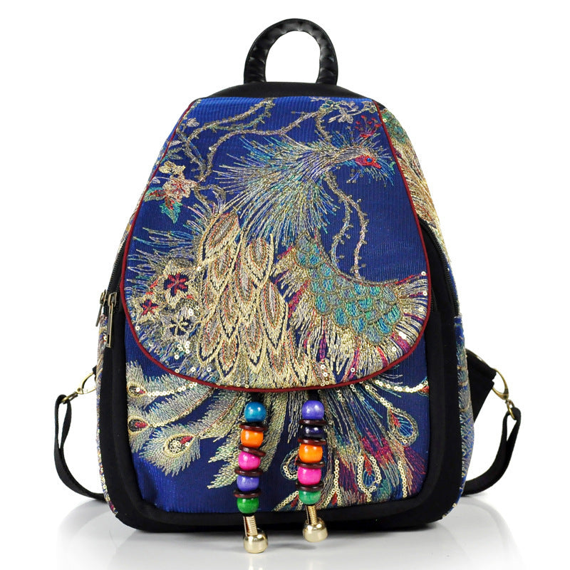 New female bag peacock embroidered bag