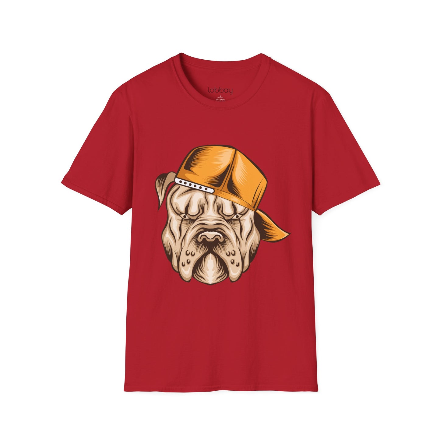 Cool Bulldog Graphic T-Shirt – Street Style Dog Wearing Cap | Olive Green Tee for Men & Women