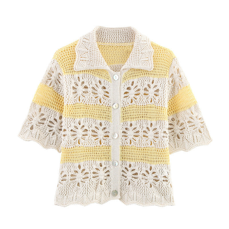 Summer Jacquard Mesh Women's Knitwear