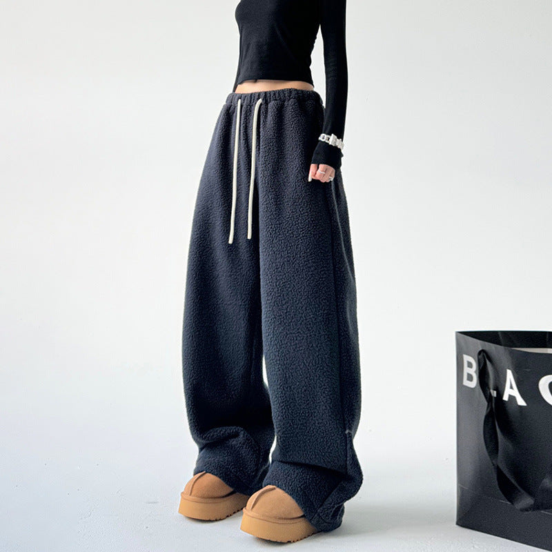 Cashmere Warm Wide-leg Pants For Women Winter