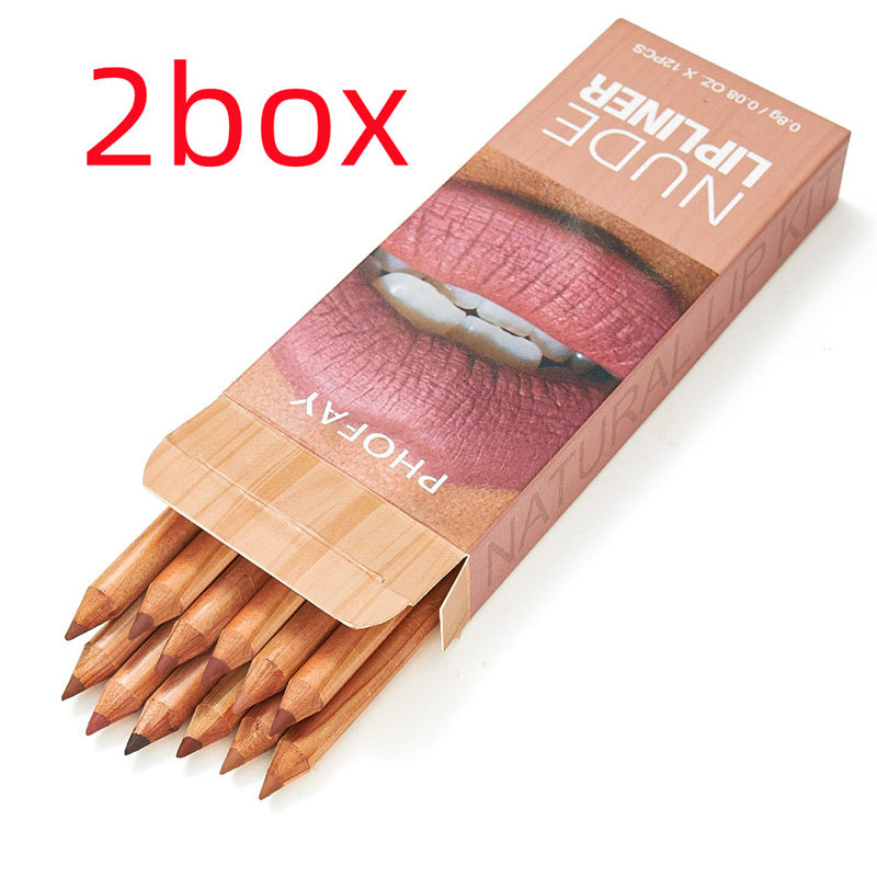 Waterproof Nude Lipliner Kit – Long-Lasting Matte Lip Pencil Set for Perfect Lips