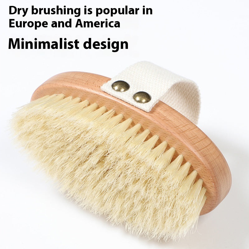 Bath Gadget Bristle Brush Solid Wood Massage Brush