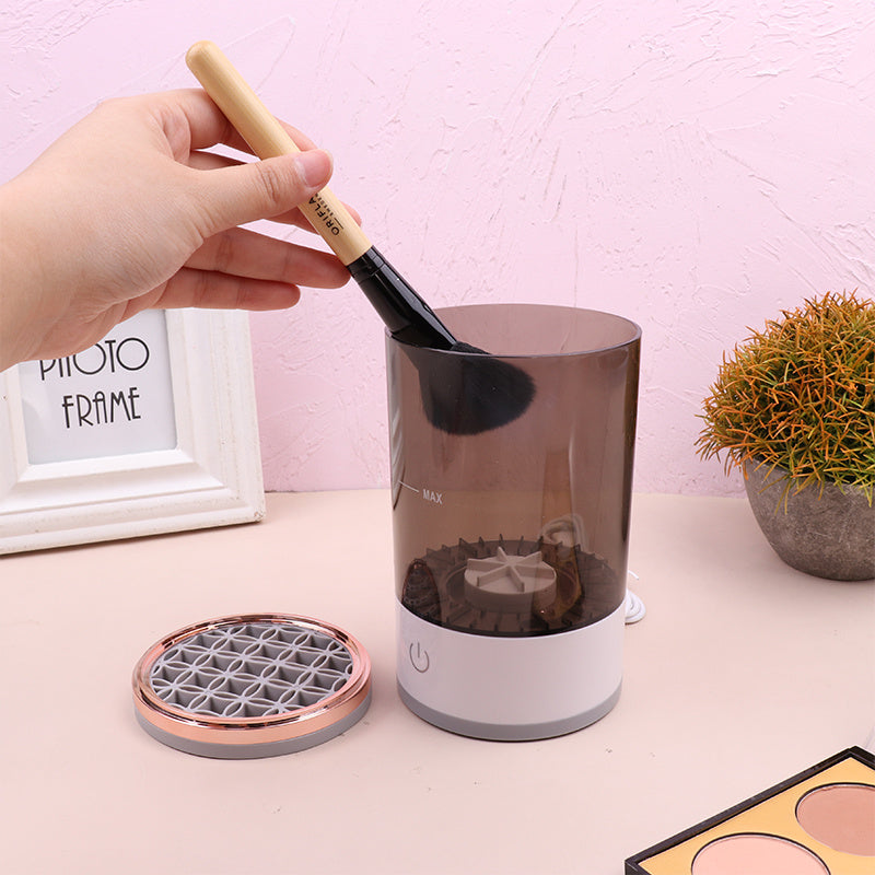 Women Eye Shadow Brush Cleaning Tool | Portable Electric Makeup Brush Cleaner Machine With USB Charging Automatic Cosmetic Brush